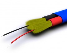 Multimode Fiber Optic Cables FIBER OM3 50/125 2 TWIN LSZH FLAT