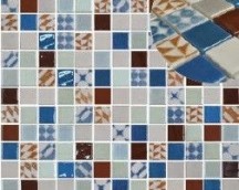 Mosaic White / Blue