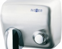 CYCLON push button hand dryer. Stainless steel case satin finish