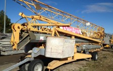 Self-erecting crane for construction