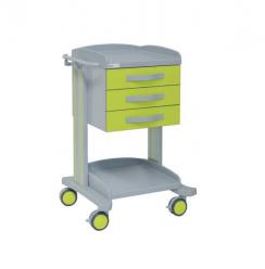 multifunctional hospital trolley with 3 drawers
